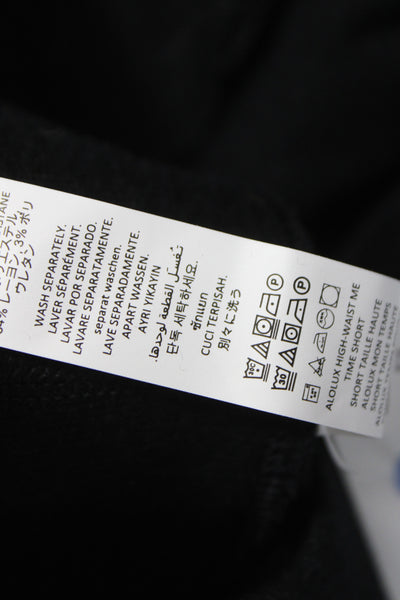 Alo Womens Athletic Shorts Black Polyester Solid Spring Size 2XS