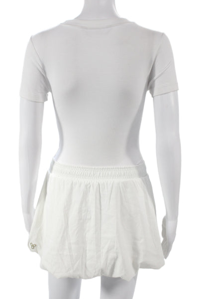 Aritzia Womens Athletic Nylon Shorts White Size 2XS