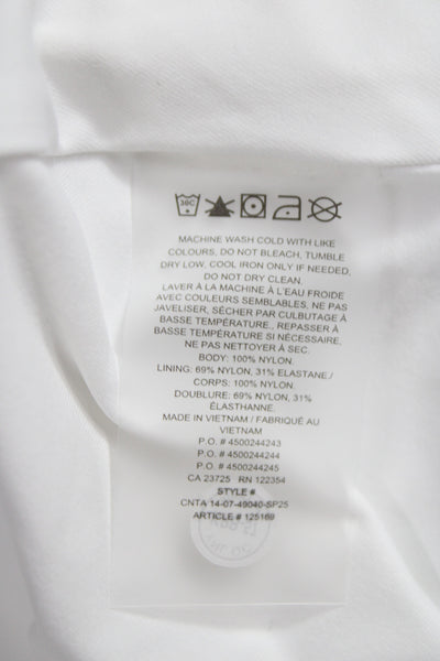 Aritzia Womens Athletic Nylon Shorts White Size 2XS
