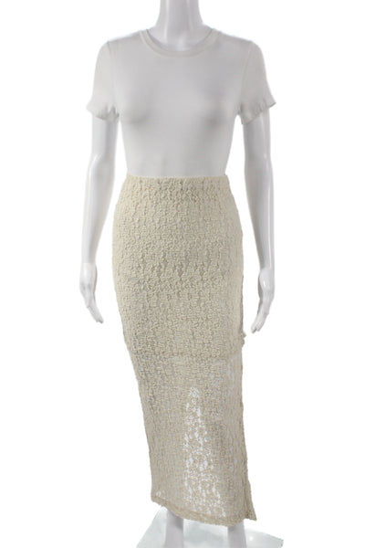 J Crew Women Ivory Boho Maxi Skirt Midi Modal Pull On Size 2XS