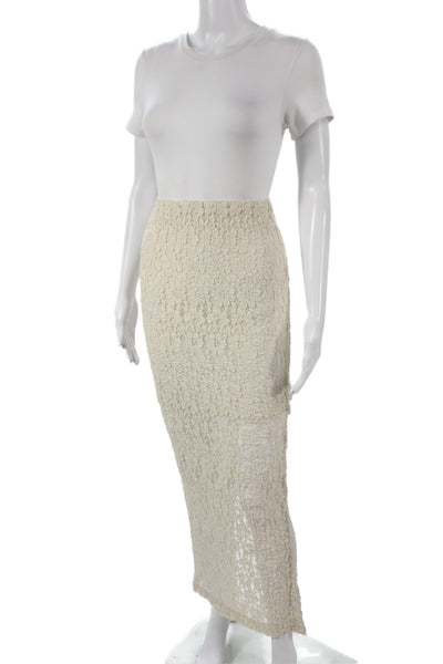 J Crew Women Ivory Boho Maxi Skirt Midi Modal Pull On Size 2XS