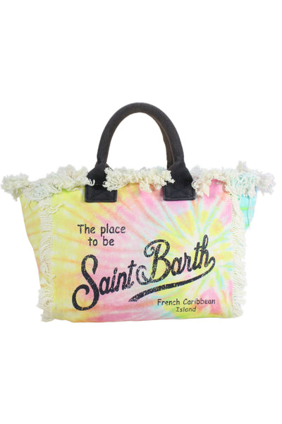 MC2 Saint Barth Womens Tie Dye Top Handle Handbag Multicolor