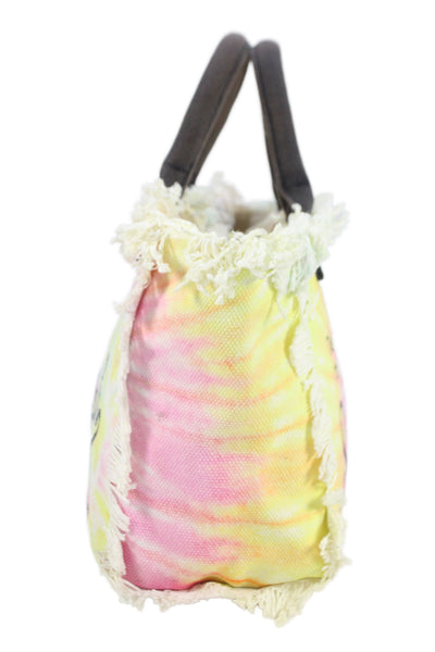 MC2 Saint Barth Womens Tie Dye Top Handle Handbag Multicolor