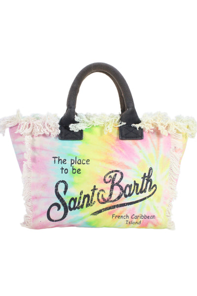 MC2 Saint Barth Womens Tie Dye Top Handle Handbag Multicolor
