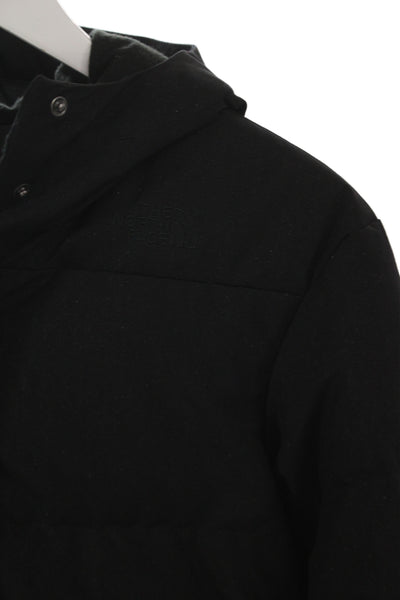 The North Face Girls Solid Hooded Puffer Jacket Black Size L