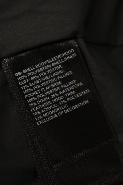 The North Face Girls Solid Hooded Puffer Jacket Black Size L