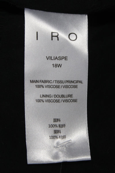 IRO Womens Mini Paisley V-Neck Long Sleeve Dress Black Size 40
