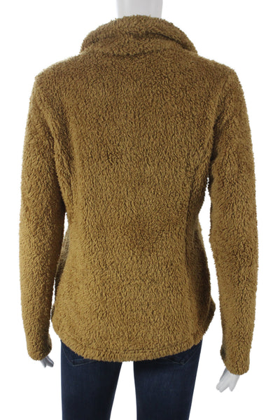 Patagonia Women Pullover Sweatshirt Brown Zip Long Sleeve Recycled Size S