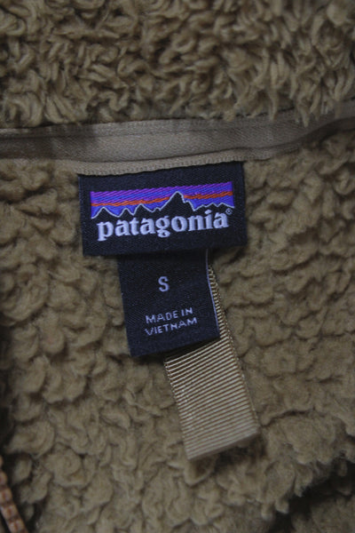 Patagonia Women Pullover Sweatshirt Brown Zip Long Sleeve Recycled Size S