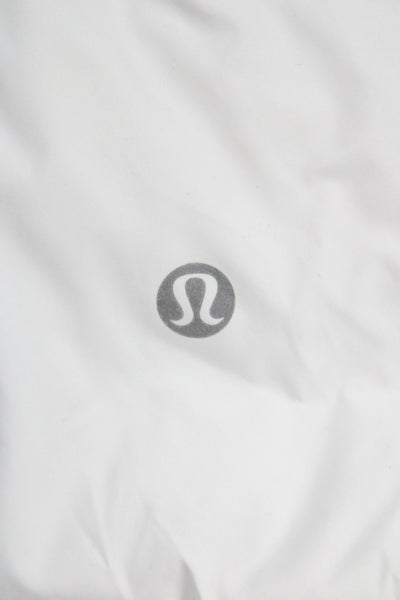 Lululemon Womens Puffer Jacket White Sleeveless Zip Synthetic Size 6