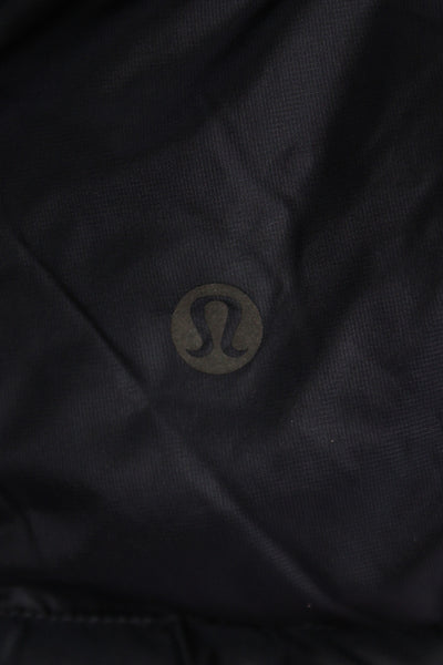 Lululemon Women Puffer Vest Blue Nylon Argyle Zip Athleisure Fall Size 6
