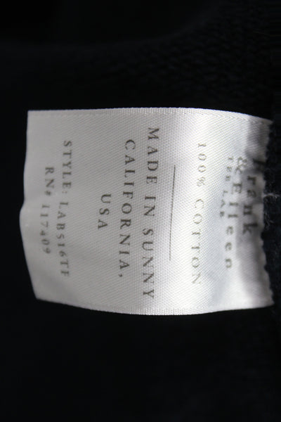 Frank & Eileen Women Pullover Black Cotton Crewneck Long Sleeve Size S