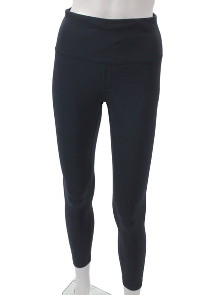 Lululemon Women Ankle Black Nylon Leggings Athleisure Size 8