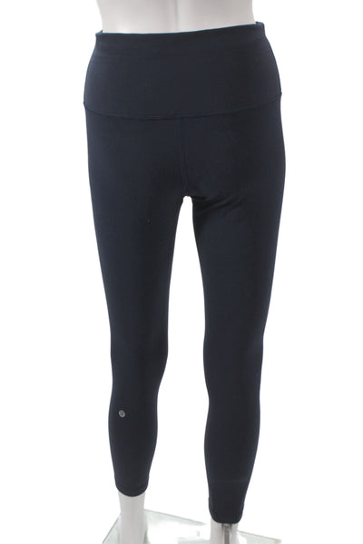 Lululemon Women Ankle Black Nylon Leggings Athleisure Size 8