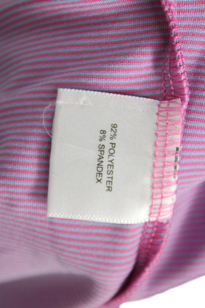 Peter Millar Mens Polo Pink Short Sleeve Polyester Golf Size L