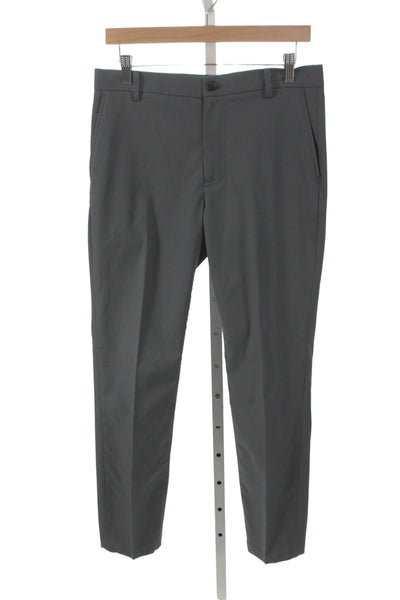 7 For All Mankind Mens Chino Pants Gray Polyester Button Closure Size 30