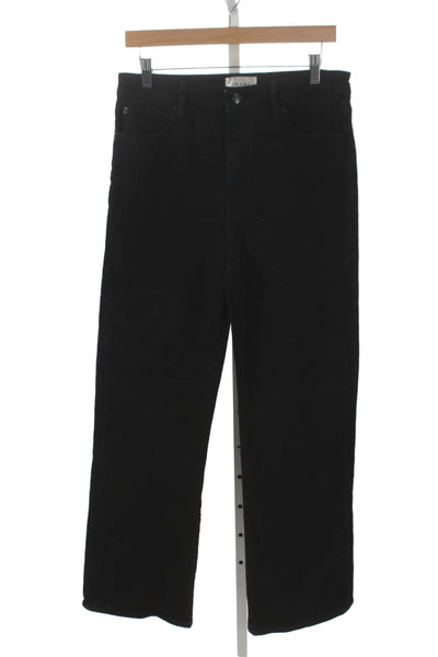 Frame Womens Straight High Rise Black Cotton Jeans Size 30