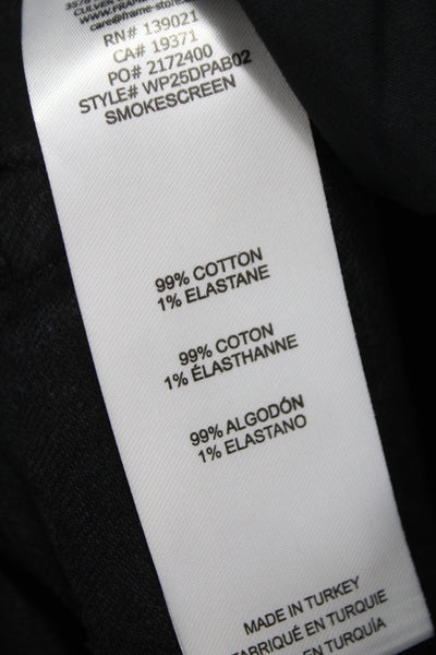 Frame Womens Straight High Rise Black Cotton Jeans Size 30
