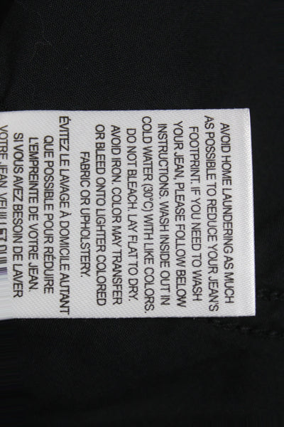Frame Womens Straight High Rise Black Cotton Jeans Size 30