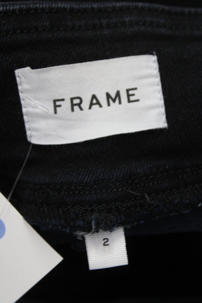 Frame Womens Cropped Black Jeans Cotton Size 2