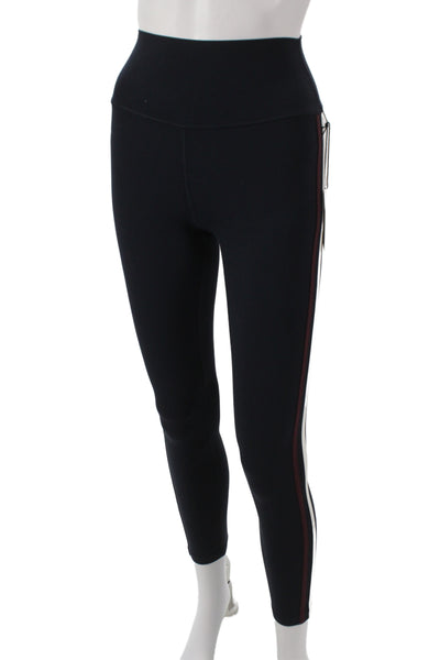 Splits 59 Womens Striped Black Ankle Leggings Athleisure Size M