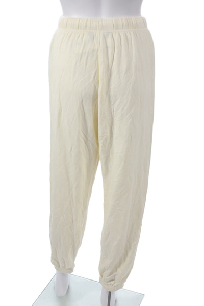 Splits59 Womens Ruched Drawstring Andie Sweatpants Yellow Size S