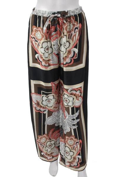 Robertson + Rodeo Womens Beige Floral Harem Pants Polyester Drawstring Size M