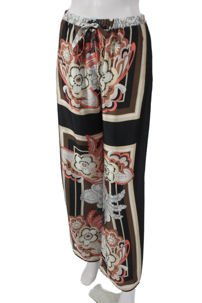 Robertson + Rodeo Womens Beige Floral Harem Pants Polyester Drawstring Size M