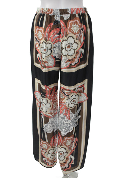 Robertson + Rodeo Womens Beige Floral Harem Pants Polyester Drawstring Size M