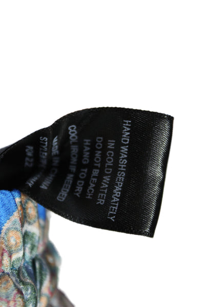 Robertson + Rodeo Women Jogger Pants Blue Paisley Polyester Size M