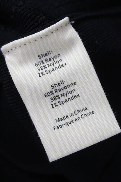 L'Agence Womens Pullover Sweater Black Crew Neck Long Sleeve Rayon Size S