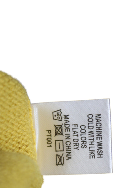 Ellsworth & Ivey Women Yellow Pullover Sweater Crewneck 60% Cotton Size XS
