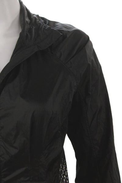 Lululemon Women Windbreaker Black Nylon Zip Long Sleeve Size 4