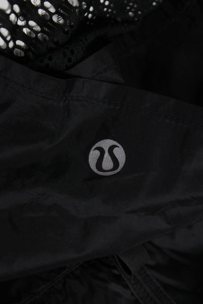 Lululemon Women Windbreaker Black Nylon Zip Long Sleeve Size 4