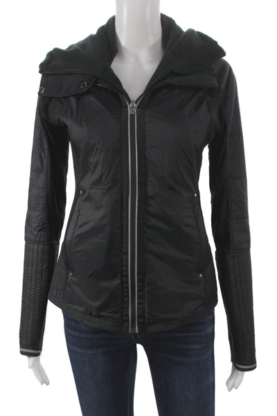 Lululemon Womens Black Nylon Basic Jacket Zip Size 6