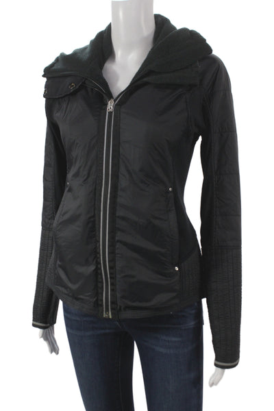 Lululemon Womens Black Nylon Basic Jacket Zip Size 6