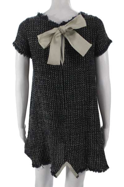Ter Et Bantine Womens Black Shift Dress Above Knee Round Neck Size 40