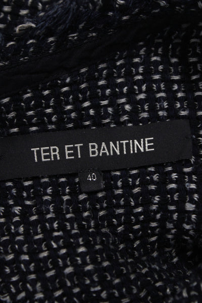 Ter Et Bantine Womens Black Shift Dress Above Knee Round Neck Size 40