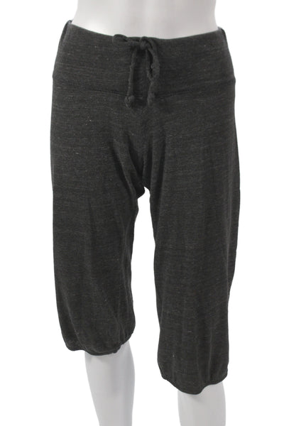 Haute Hippie Womens Gray Drawstring Capri Pants Size M