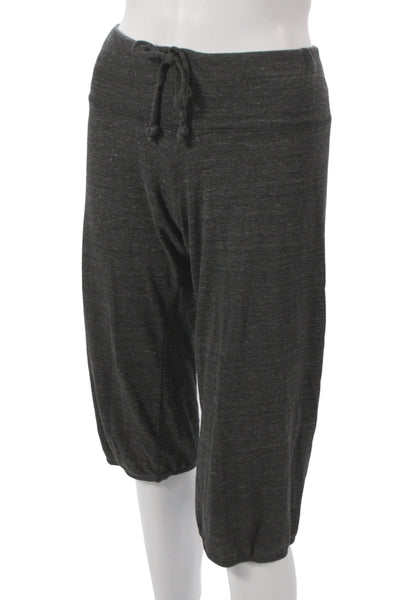 Haute Hippie Womens Gray Drawstring Capri Pants Size M