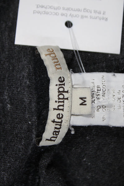 Haute Hippie Womens Gray Drawstring Capri Pants Size M