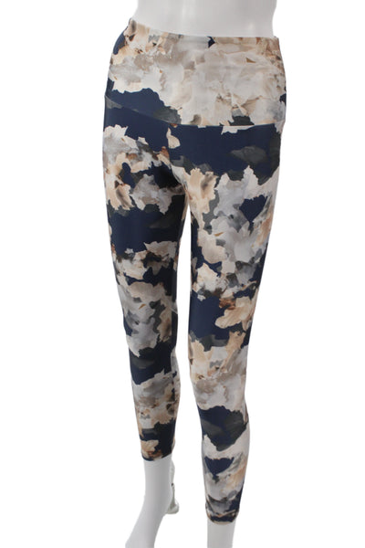 ONZIE Women Ankle Floral Leggings Blue Nylon Size XS