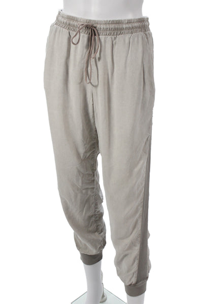 Cloth and Stone Women Jogger Pants Beige Tencel Lyocell Drawstring Size M