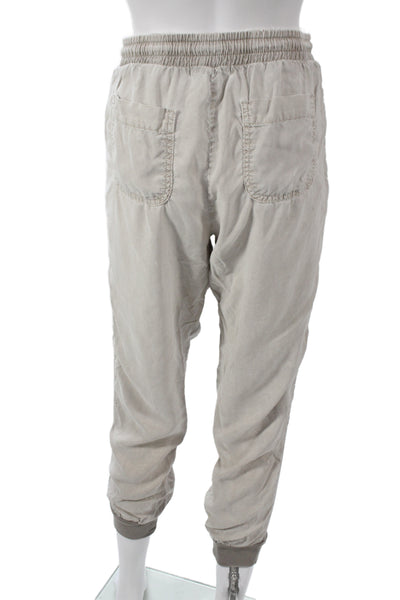 Cloth and Stone Women Jogger Pants Beige Tencel Lyocell Drawstring Size M