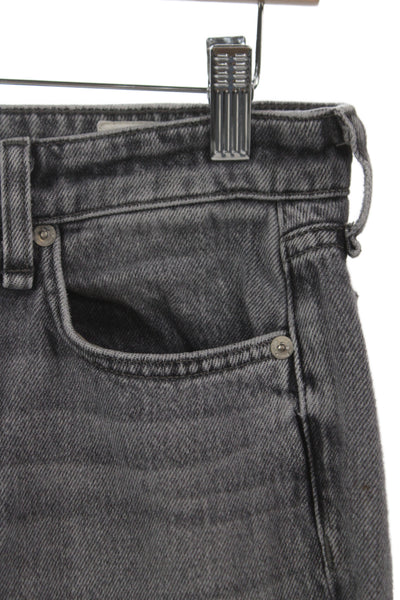 Rag & Bone Womens Gray Straight Jeans Cotton Blend Button Mid Rise Size 25