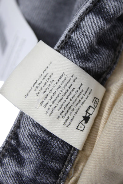 Rag & Bone Womens Gray Straight Jeans Cotton Blend Button Mid Rise Size 25