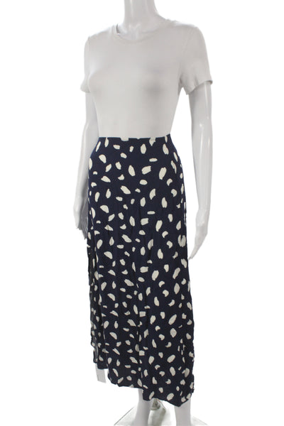 Reformation Womens Blue Animal Print Maxi Skirt Viscose Bohemian Size 20