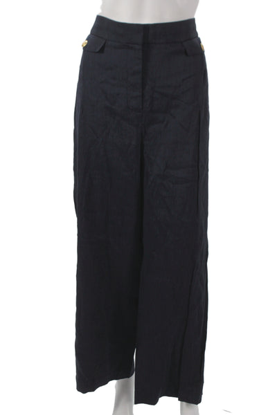 J Crew Collection Womens Black Linen Dress Pants Size 18
