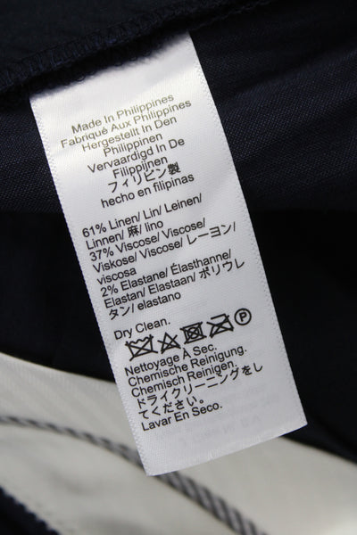 J Crew Collection Womens Black Linen Dress Pants Size 18