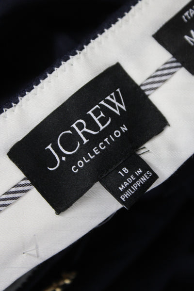 J Crew Collection Womens Black Linen Dress Pants Size 18